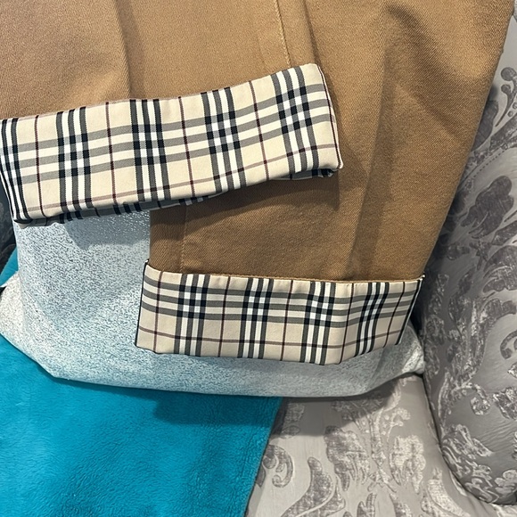 EUC Burberry Jean with leg cuff trim in nova check. Sz 14 US - Picture 6 of 7